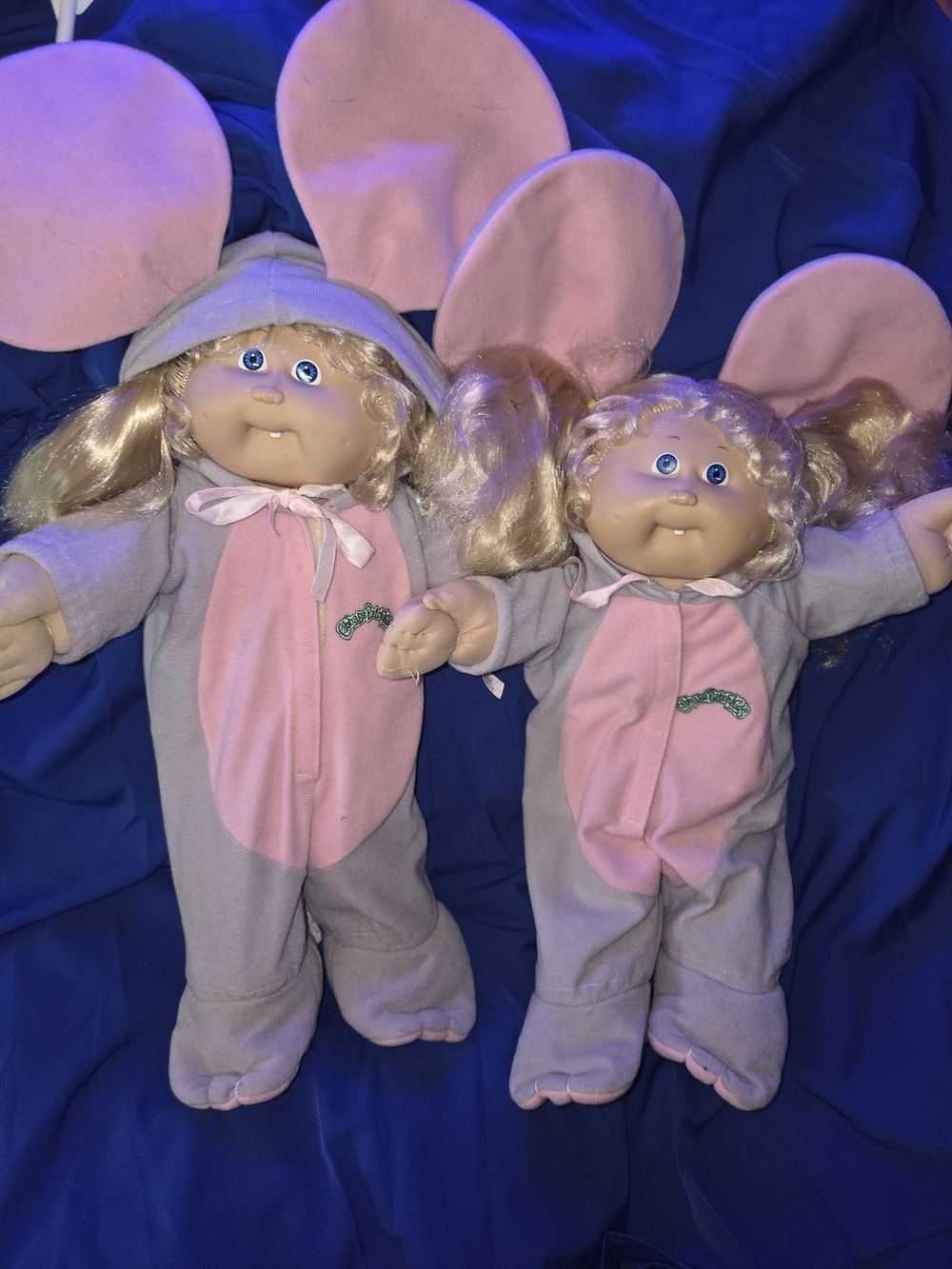 1986 Cabbage Patch Twin Cornsilk Girls